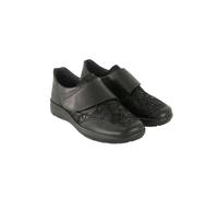 Semler Greta - Pantofole da donna in pelle e tessuto, Nero , 38 EU Larga