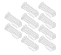 Semme 10 Pezzi Spazzolino da Denti per Bambini Spazzolino Morbido in Silicone per Neonati Gomma da Dentizione per Uso Alimentare Trasparente // Rosso/Verde/Giallo (guscio trasparente)