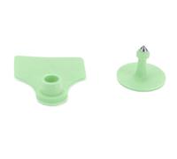 Semme 100 Set di Orecchie Vuote in Plastica per l'identificazione del Bestiame - Colori Vivaci per Pecore, Bovini e Suini - Forniture Agricole Essenziali (verde chiaro)