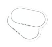 Semme 2pcs Patch Testa del Tamburo Anti-abrasione, Protezione per Patch di Tamburi Materiale per Animali (Doppio pedale bianco)