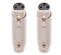 Semme Adattatore per Microfono Femmina a Femmina a 3 Pin Adattare Adattatore per Microfono XLR a da 2 Pezzi Connettore XLR a 3 Pin per Apparecchiature Professionali