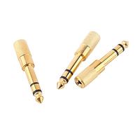 Semme Adattatore per Microfono per Cuffie con Spinotto Stereo da 10 Pezzi da 6,5 Mm Maschio a 3,5 Mm Femmina - Placcato Oro Premium Trasmissione Ottimale