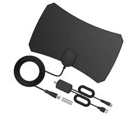 Semme Antenna TV Digitale HD 1080p Amplificata per Interni 80 Miglia con Cavo Coassiale da 9,8 Piedi e Accessori Ricezione Chiara