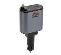 Semme Auto Veloce Retrattile 4 in 120 W con Doppie Porte USB e Cavi per dispositivi: Ricarica Affidabile Quando Sei in Movimento