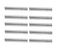Semme Binding a Spirale, 10pcs Binding Spiral Binding Combs con un Diametro Interno di 16 Mm per Aule, Uffici e Librerie (BLACK)