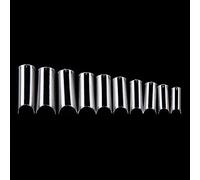 Semme C Curve False Nail Tips 500Pcs Clear ABS Artificial Nails | 500 pezzi di unghie finte in ABS trasparente 10 dimensioni design curva C adatto parete a parete ideale per manicure in