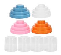 Semme Contenitore per Punte Trapano Unghie 48 Fori Supporto Espositore | 4 supporti in plastica trasparente a prova di viaggio nel salone di casa organizzano ordinatamente 48 teste di macinazione