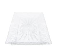 Semme Elegante Vassoio da Portata Rettangolare in Vetro - Piatto per Feste, Natale e Uso con Ampia capacità e Design Stabile