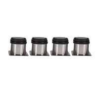 Semme Gambe per Armadietti con Piedini in Acciaio Inossidabile di Altezza 4 Pezzi con Supporto Rotondo - 60 Mm X 60 Mm per stabilità Ed Estetica dei Mobili