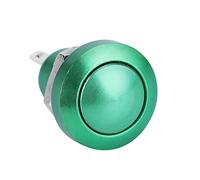 Semme Interruttore di Accensione Momentaneo a Spinta da 1A 24V 8mm per Interruttore di Avviamento del Clacson in Lega di Alluminio di Zinco IP65 Installazione Semplice (GREEN)