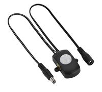 Semme Interruttore Rilevatore di Movimento a Infrarossi PIR 5A DC 6-24V per Strisce Luminose a LED - Design Compatto con Ritardo Controllo Automatico della Luce Ad Alta Efficienza Energetica (BLACK)