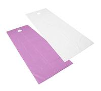 Semme Lenzuola 2 Pezzi Copriletto in Poliestere per Salone di Bellezza Design Igienico Non Irritante per la Pelle 200x75 Cm (Bianco e viola)