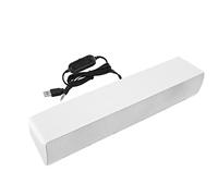 Semme Lettore Musicale Soundbar Stereo Cablato USB con Surround dei Bassi Ingresso da 3,5 Mm per PC e Cellulari Soundbar Portatile di Alta qualità (WHITE)