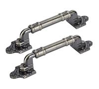 Semme Maniglia per Porta della Stalla Maniglie per Porte della Stalla H 2 Pezzi Maniglie per Porte in Bronzo Europeo Vintage per Doppie e Armadi Anteriori in Legno Set di in Lega di Zinco