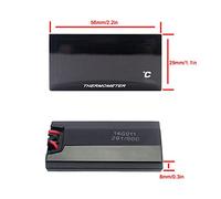 Semme Misuratore della Temperatura Dell'acqua per Moto Adattatore per Tubo della Temperatura Dell'acqua in Alluminio Anodizzato per Scooter da Termometro per Moto Tubo da 18 Mm Foro (BLACK)