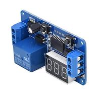 Semme Modulo relè Temporizzatore a Ciclo Infinito da 12 V con Display a LED Scheda Interruttore di Temporizzazione Controllo MCU 0,1 S ~ 999 Min Design PCB a Doppio Pannello per Prestazioni Stabili