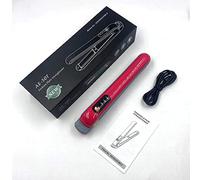 Semme Piastra per Capelli USB, Bigodino a Temperatura Regolabile con Pannello Mobile 3D per Diversi, Riscaldamento Rapido Costante 160 ℃, Strumento per Styling a Doppio Uso (rosso)