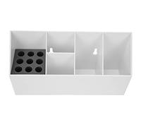 Semme Porta Forbici per Salone di Casa, Scatola Portaoggetti per Attrezzi Parrucchiere Multi Scomparto con Base Antiscivolo, Fori in Gomma Rimovibili (WHITE)