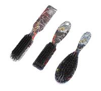 Semme Set 3 Spazzole per Barba Uomo Pettine 2 in 1 Strumento per Styling | Kit portatile per la toelettatura portatile in nylon rinforzato con manico ergonomico in plastica per l\'ufficio di viaggio