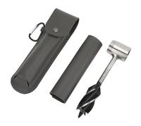 Semme Set di Chiavi a Coclea Manuali in Acciaio Inossidabile, Strumento Manuale per Punte da Trapano per Legno, con Custodia in Pelle PU, Multiutensile di Sopravvivenza all'aperto per Artigianato