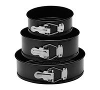 Semme Set di Teglie per Cheesecake a Forma di Molla Antiaderente da 3 Pezzi, in Ferro di Alta qualità, a Rilascio Facile, Rotonde, per Torte Rotonde, Adatte Al Forno Fino a 445°F, 3 Dimensioni