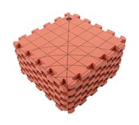 Semme Set Tappetini per Maglieria Set Pezzi Pannelli in Schiuma Ad Incastro Rosso Mattone con Linee a Griglia per Progetti all'uncinetto Dimensioni Personalizzabili Strumento per Lavoro a Maglia