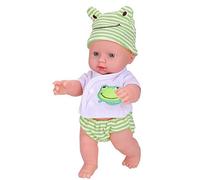 Semme Simulazione Baby Doll, 30CM Corpo impermeabile in vinile Realistico Morbido Real Life Outfit Carino Bambola appena nata Giocattolo di accompagnamento (Verde)