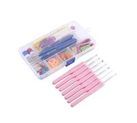 Semme Uncinetto Set, Uncinetti Uncino Colorati con Borsa Portatile, Kit Uncinetto Aghi Ferri da Maglia Gancio di Crochet per Tutti I Modelli per Uncinetto Pizzo e Fiori 0.6-6.0Mm