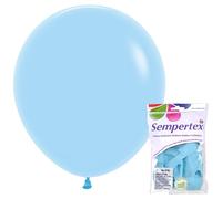 Sempertex Palloncini rotondi blu pastello opaco, 45,7 cm, 6 pezzi, eleganti palloncini in lattice per decorazioni di compleanno, matrimoni, lauree, baby shower, anniversari, addio al nubilato, feste