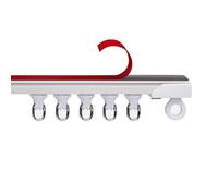 Semplice, autoadesivo, senza chiodi, montaggio superiore, montaggio laterale, guida silenziosa, asta accessoria, leggero, tagliabile su misura, binario adesivo bianco.(250cm)