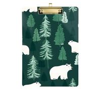 Semplice Bianco Orso Foresta Appunti Modello Trasparente per Primo Anno Insegnante Must Haves Dimensione 9 x 12.5 Tabla para escribir