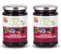 Semplice&bio, Composta di frutti di bosco bio, 320g (Confezione da 2)