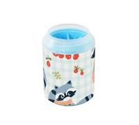 Semplice blu procione portatile Pet Foot Cleaner morbido setole in silicone spazzola da bagno per cani e gatti di piccola taglia media