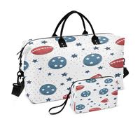 Semplice borsone da viaggio con palloni da football americano, borsa da toilette e tracolla regolabile, per viaggi, palestra, yoga, fine settimana, Multicolore, Taglia unica, Beauty case