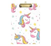 Semplice cartone animato Unicorni Testa A4 Appunti Terapia Occupazionale Hard Board per Calcio Softball Coaching Dimensioni 9 x 12