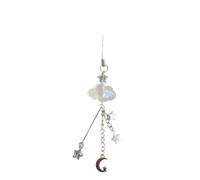 Semplice catena per telefono con ciondolo a forma di luna e stella, in acrilico anti-smarrimento, gioiello regalo, As show, Plastica, Nessuna pietra preziosa