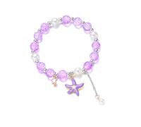 Semplice ciondolo ispirato al mare sottile a forma di pesce stellato, accessorio elegante fatto a mano, accessorio da polso per tutti i giorni per la prima comunione delle ragazze, Misura unica, come