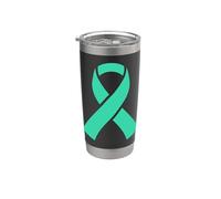 Semplice Consapevolezza del Cancro all'utero Bicchiere termico in acciaio inox doppia parete