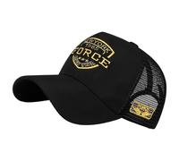 Semplice Copertura Sportiva Protezione Solare Cappello Flessibile 55-60cm Quick Dry Cappelli Da Baseball Mesh Truckers Cappello per Corsa Ciclismo Sport Caps, Ricamo nero giallo, Taglia unica