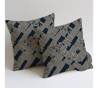 Semplice Cuscini da Esterno Impermeabili 60x60 cm Federe Cuscini Cucitura A Punto Lineare Set da 2 Cuscino Divano Decorativi Impermeabili Morbidi Copricuscini per Divano Esterno Giardino Decor C838