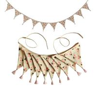 Semplice Da Appendere Bunting Garland Vintage Asilo Multicolore Cotone Tessuto Bandiera Per Bambini Fotografia Festa Sfondi Cotone Asilo Decorazione Bandiera