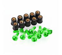 semplice da installare 10 Viti Parabrezza Da 5 Mm Per SH125 SH150 SH300 Per SH125i Per SH150i SH300i Bulloni Carenatura Parabrezza(Green)