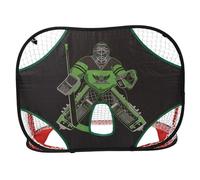 Semplice da montare su ghiaccio per esercitarsi su ghiaccio per evidenziare il piano del portiere per esercizi accurati e riporre piegamenti con una rete da allenamento composta da tessuto Oxford.