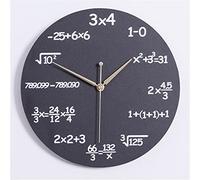 Semplice e avanzata funzione matematica orologio da parete scienza moderna aula decor regalo insegnanti(Blue,White)