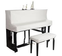 Semplice e lussuosa copertura for pianoforte, lavabile senza lavaggio, in tessuto scientifico tecnologico, mezza for Per Proteggere Il Pianoforte(White,35x55cm)