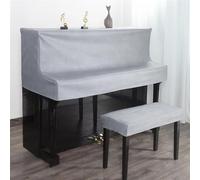 Semplice e lussuosa copertura for pianoforte, lavabile senza lavaggio, in tessuto scientifico tecnologico, mezza for Per Proteggere Il Pianoforte(Slate ash,35x55cm)