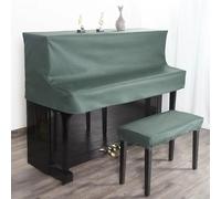 Semplice e lussuosa copertura for pianoforte, lavabile senza lavaggio, in tessuto scientifico tecnologico, mezza for Per Proteggere Il Pianoforte(Olive green,Height 126-133 piano)