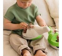 Semplice elicottero 2 in 1 e statuetta, giocattolo educativo per il bagno, realizzato in Francia, 100% plastica riciclata e riciclabile, lavabile in lavastoviglie, regalo per bambini da 1 anno (crema)