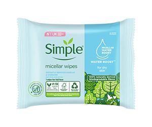 Semplice Età che resiste alle salviette biodegradabili ipoallergeniche per pelli sensibili 20 salviette