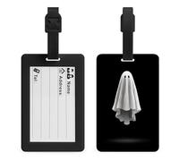 Semplice fantasma fluttuante nel bagaglio aereo Tag Bag Travel Tag